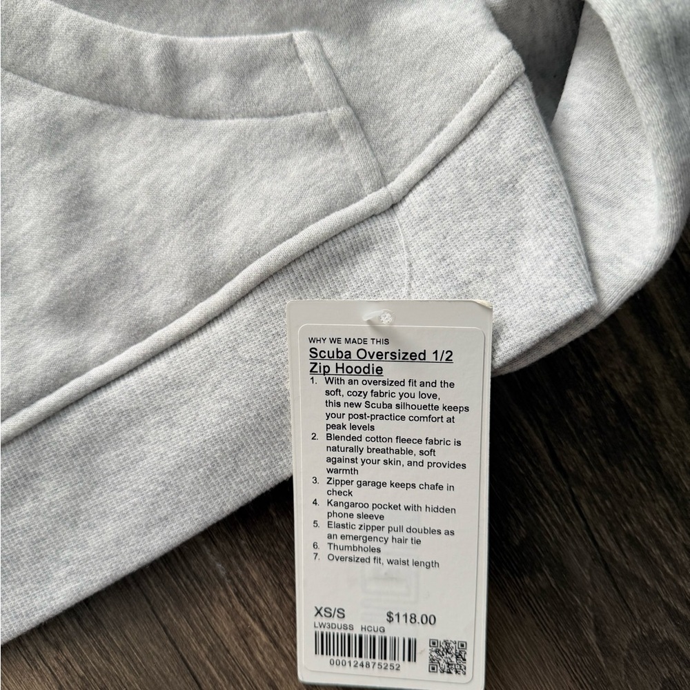 lululemon athletica scuba oversized 1/2 zip hoodie - Picture 2 of 4
